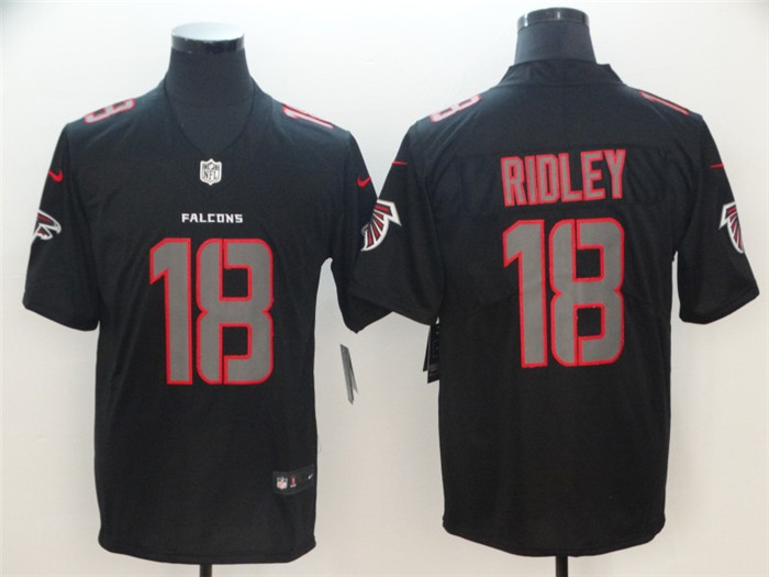  Falcons 18 Calvin Ridley Black Impact Rush Limited Jersey