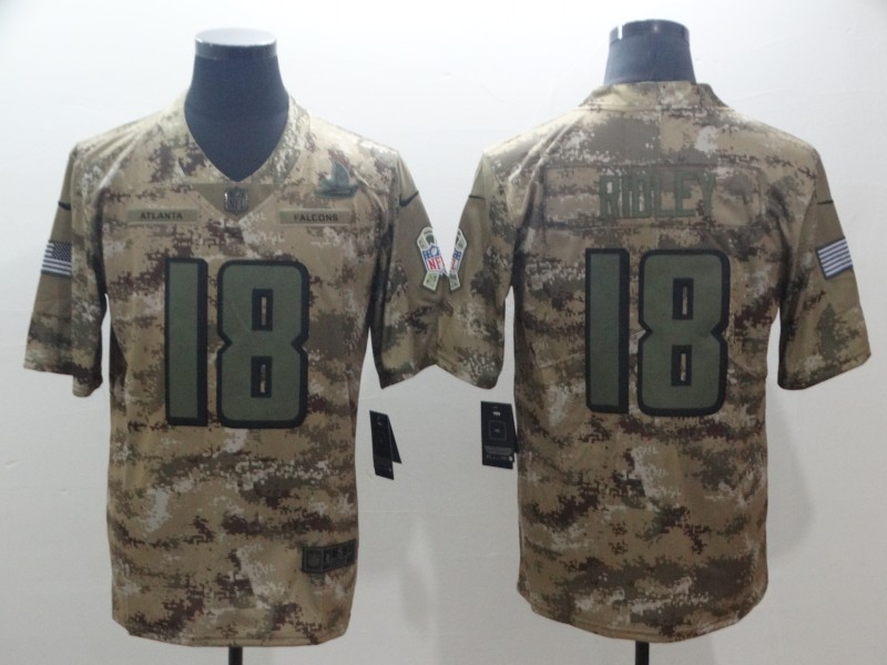  Falcons 18 Calvin Ridley Camo Salute To Service Limited Jersey