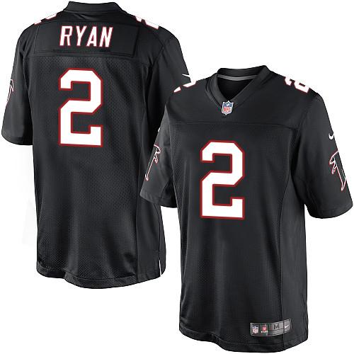  Falcons 2 Matt Ryan Black Alternate Men Stitched NFL Limited Jersey