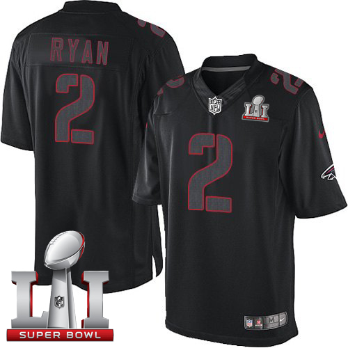  Falcons 2 Matt Ryan Black Super Bowl LI 51 Men Stitched NFL Impact Limited Jersey
