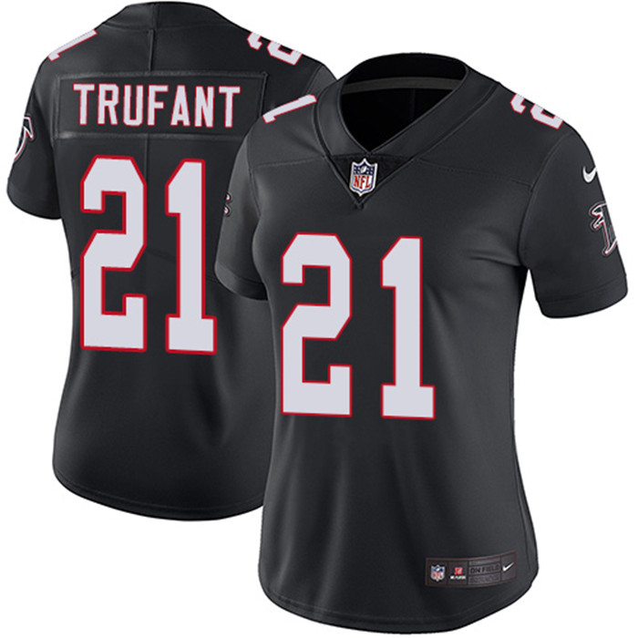  Falcons 21 Desmond Trufant Black Women Vapor Untouchable Limited Jersey