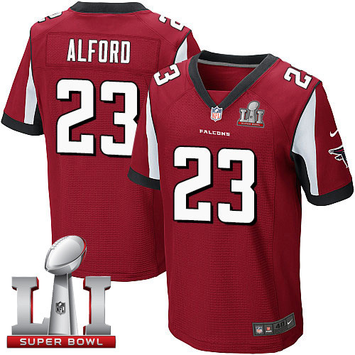  Falcons 23 Robert Alford Red Team Color Super Bowl LI 51 Men Stitched NFL Elite Jersey