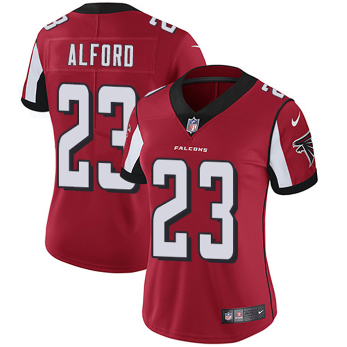  Falcons 23 Robert Alford Red Women Vapor Untouchable Limited Jersey