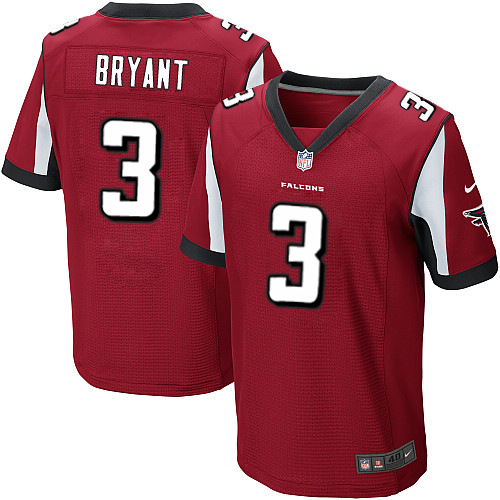  Falcons 3 Matt Bryant Red Team Color Men Stitched NFL Elite Jersey