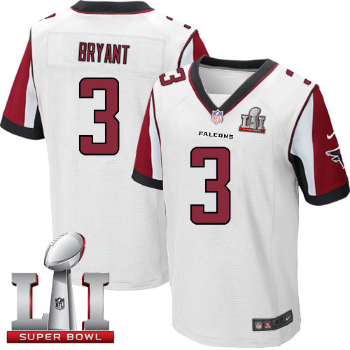  Falcons 3 Matt Bryant White Super Bowl LI 51 Men Stitched NFL Elite Jersey