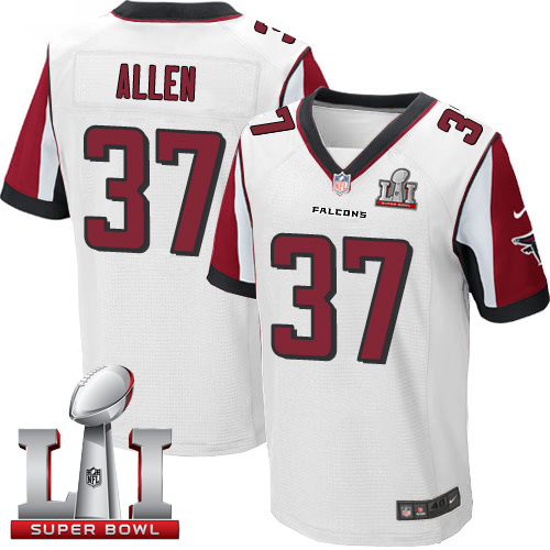  Falcons 37 Ricardo Allen White Super Bowl LI 51 Men Stitched NFL Elite Jersey