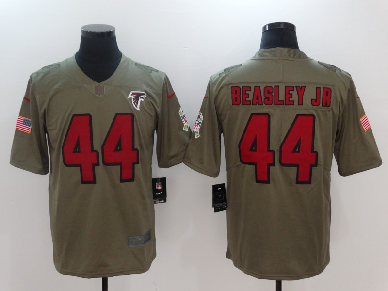  Falcons 44 Vic Beasley Jr Olive Salute To Service Limited Jersey