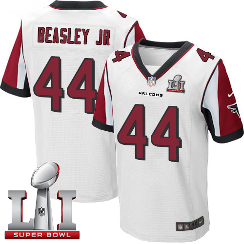  Falcons 44 Vic Beasley Jr White Super Bowl LI 51 Men Stitched NFL Elite Jersey
