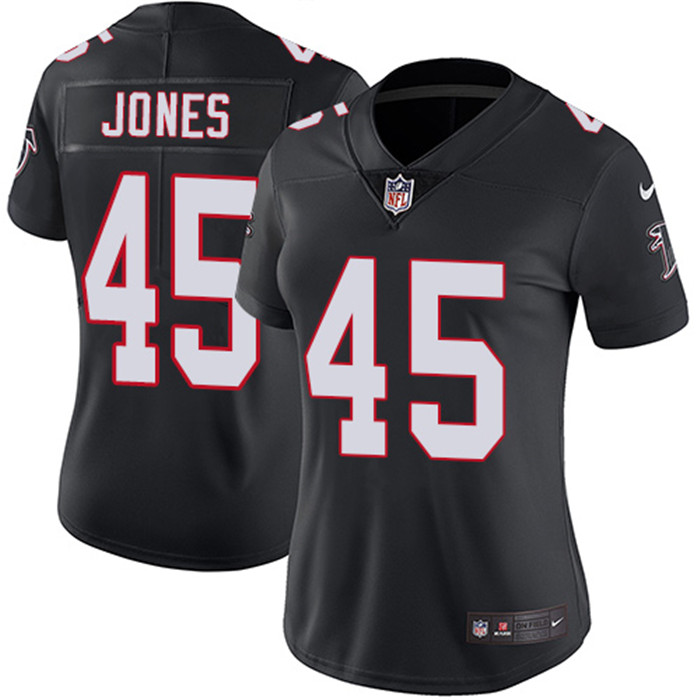  Falcons 45 Deion Jones Black Women Vapor Untouchable Limited Jersey