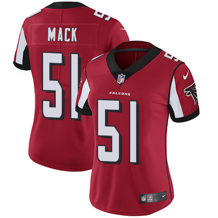  Falcons 51 Alex Mack Red Women Vapor Untouchable Limited Jersey