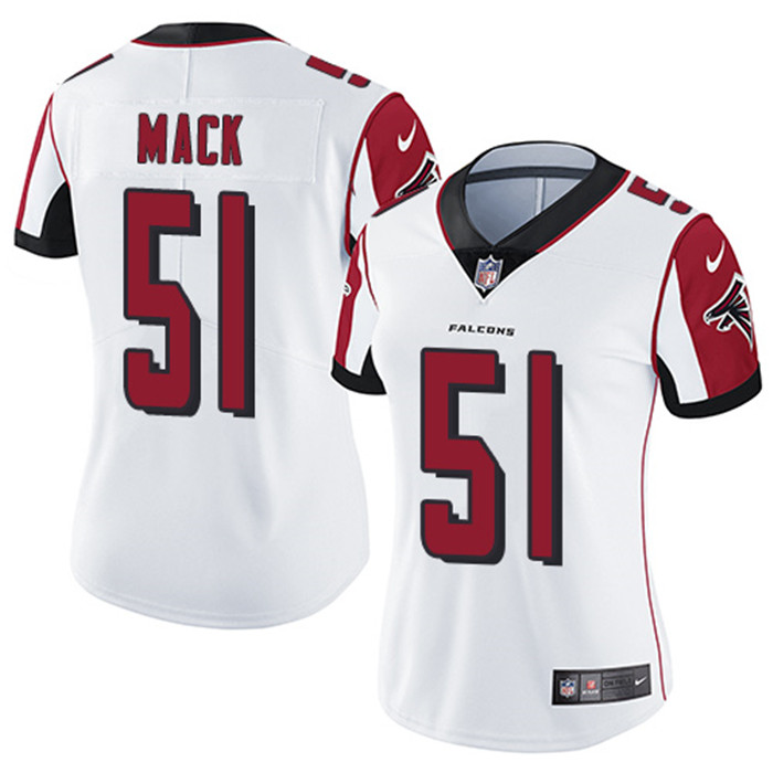  Falcons 51 Alex Mack White Women Vapor Untouchable Limited Jersey