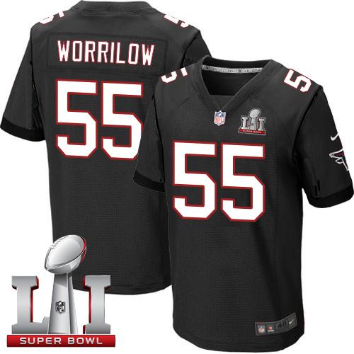  Falcons 55 Paul Worrilow Black Alternate Super Bowl LI 51 Men Stitched NFL Elite Jersey