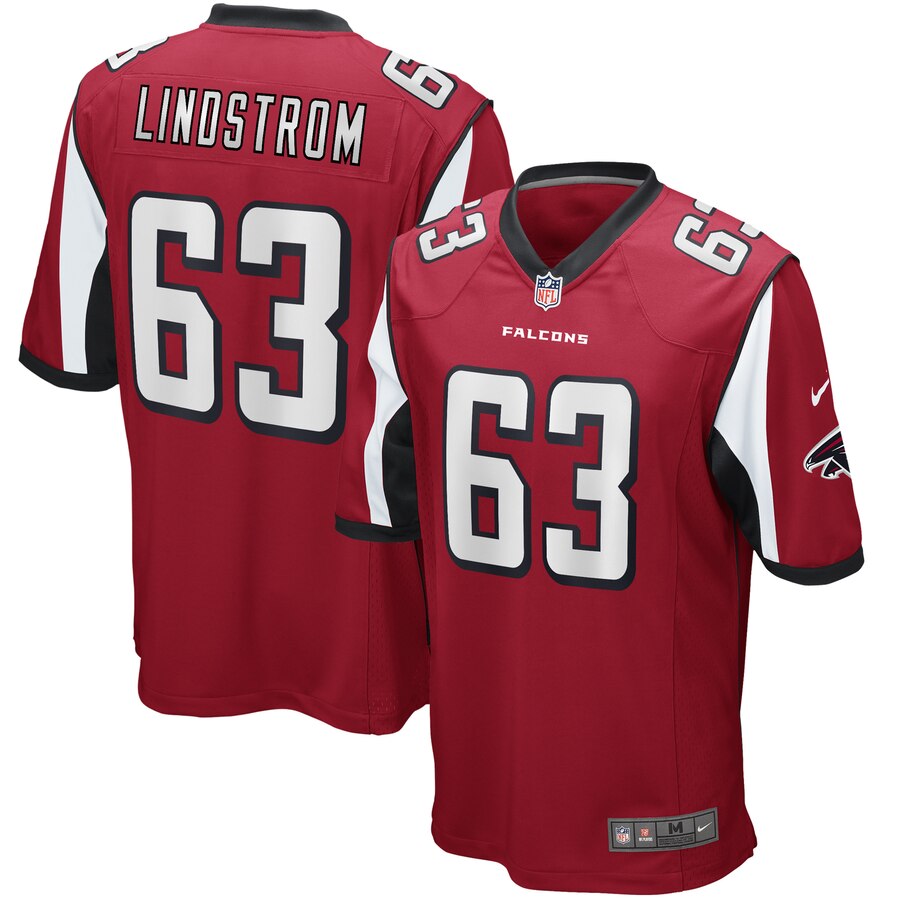 Nike Falcons 63 Chris Lindstrom Red Youth 2019 NFL Draft First Round Pick Vapor Untouchable Limited Jersey