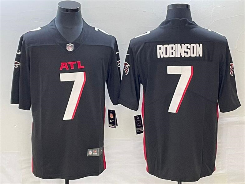 Nike Falcons 7 Bijan Robinson Black 2023 NFL Draft Vapor Limited Jersey