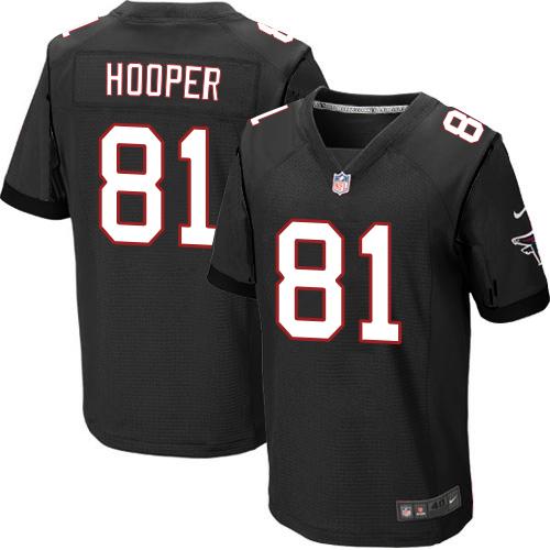  Falcons 81 Austin Hooper Black Alternate Men Stitched NFL Elite Jersey