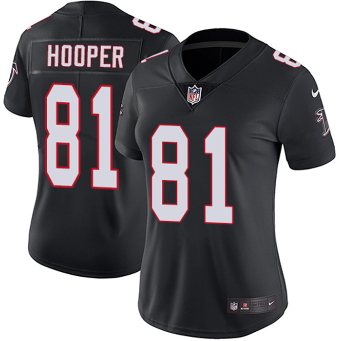  Falcons 81 Austin Hooper Black Women Vapor Untouchable Limited Jersey