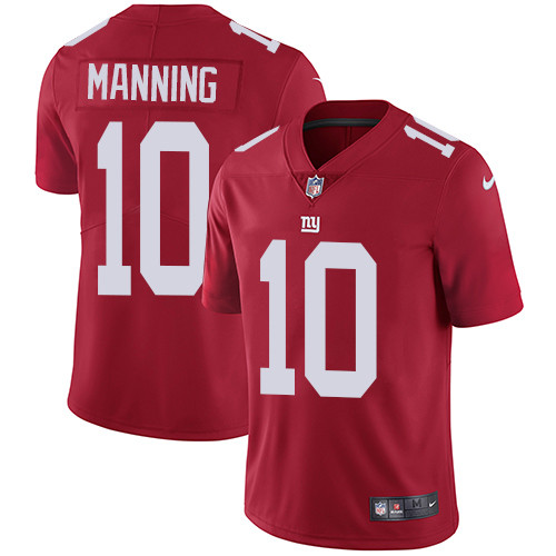  Giants 10 Eli Manning Red Vapor Untouchable Player Limited Jersey