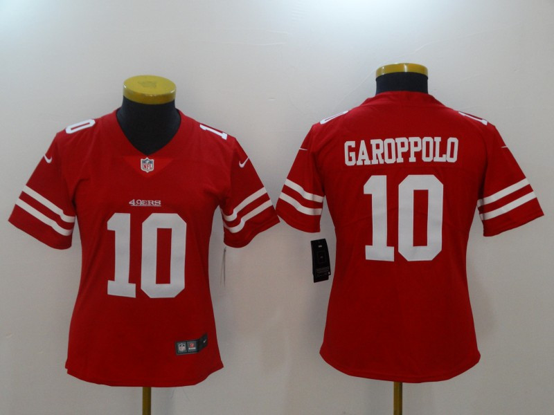  Giants 10 Jimmy Garoppolo Red Women Vapor Untouchable Player Limited Jersey