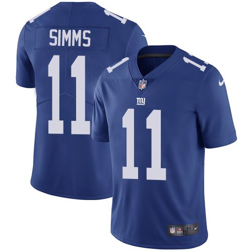  Giants 11 Phil Simms Blue Vapor Untouchable Limited Jersey