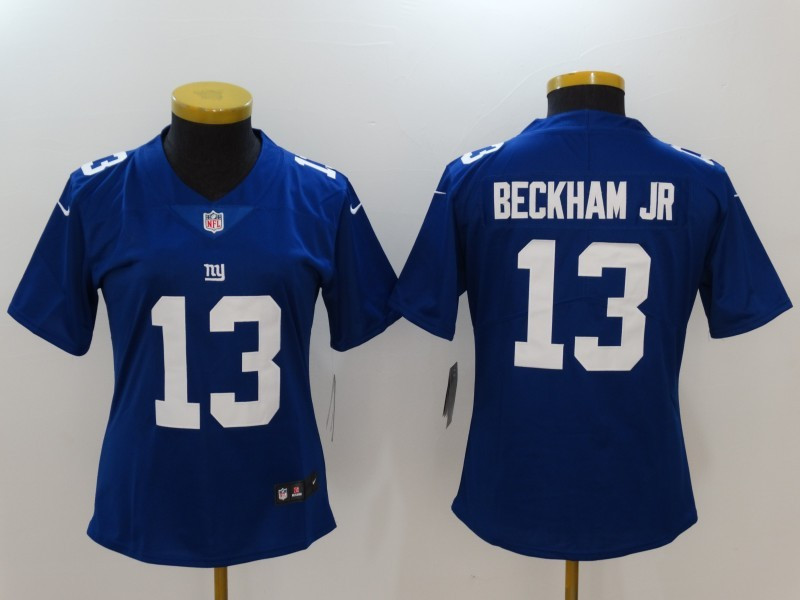  Giants 13 Odell Beckham Jr Blue Vapor Untouchable Women Limited Jersey