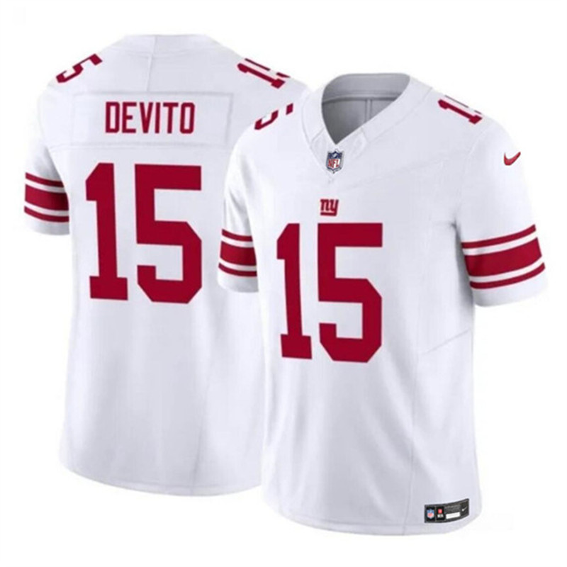 Nike Giants 15 Tommy DeVito White Vapor Untouchable Limited Jersey