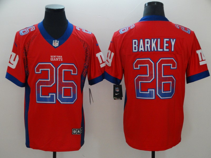  Giants 26 Saquon Barkley Red Drift Fashion Limited Jersey