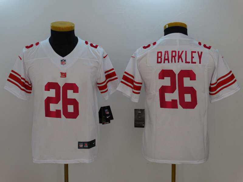  Giants 26 Saquon Barkley White Youth Vapor Untouchable Limited Jersey