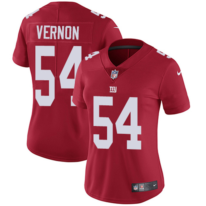  Giants 54 Olivier Vernon Red Women Vapor Untouchable Limited Jersey