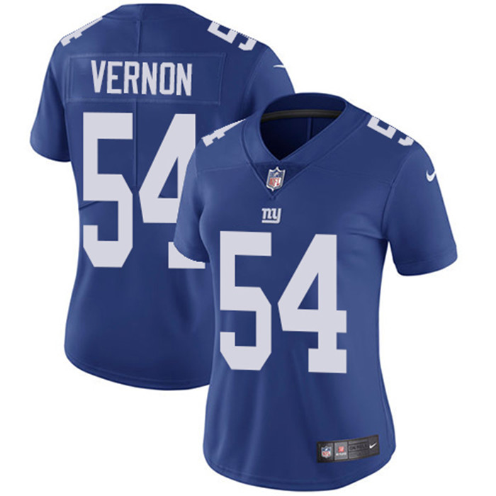  Giants 54 Olivier Vernon Royal Women Vapor Untouchable Limited Jersey