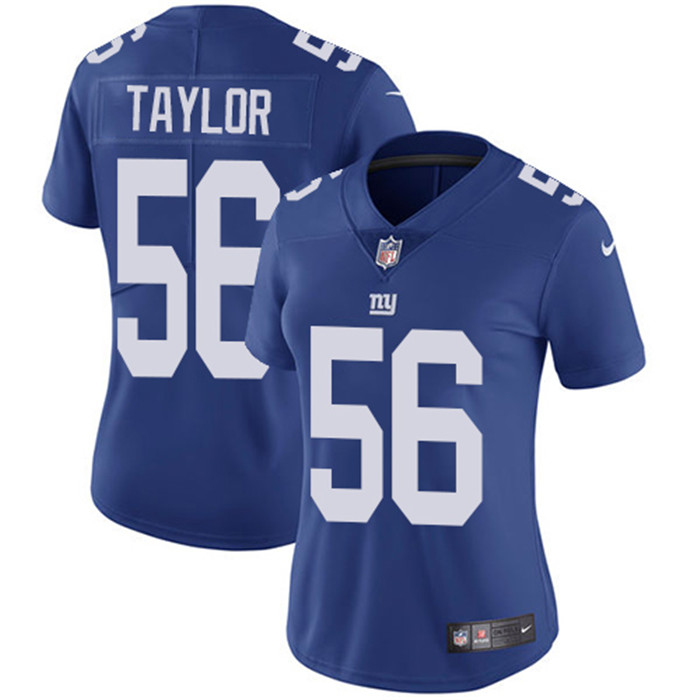  Giants 56 Lawrence Taylor Royal Women Vapor Untouchable Limited Jersey