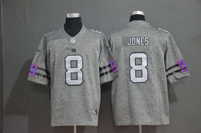 Nike Giants 8 Daniel Jones 2019 Gray Gridiron Gray Vapor Untouchable Limited Jersey