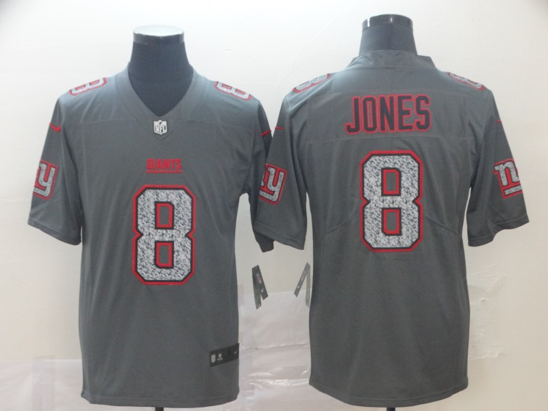 Nike Giants 8 Daniel Jones Gray Camo Vapor Untouchable Limited Jersey