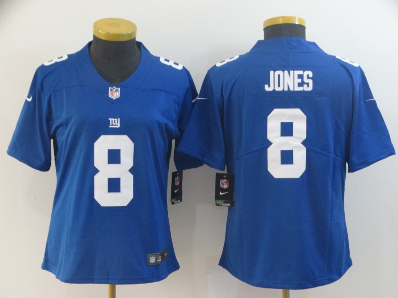 Nike Giants 8 Daniel Jones Royal Women Vapor Untouchable Limited Jersey