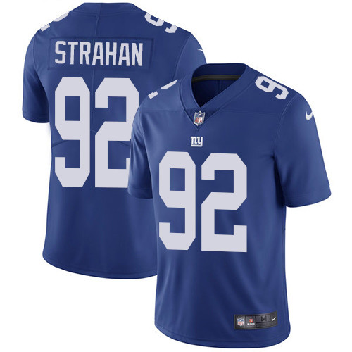  Giants 92 Michael Strahan Blue Vapor Untouchable Player Limited Jersey