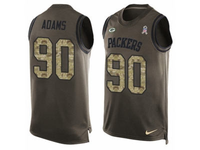  Green Bay Packers 90 Montravius Adams Limited Green Salute to Service Tank Top NFL Jersey
