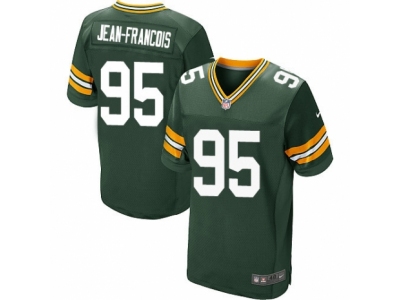  Green Bay Packers 95 Ricky Jean-Francois Elite Green Team Color NFL Jersey