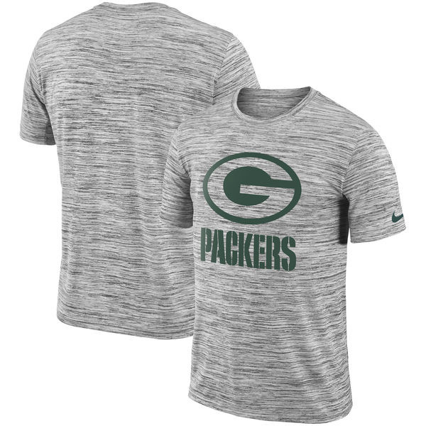  Green Bay Packers Heathered Black Sideline Legend Velocity Travel Performance T Shirt