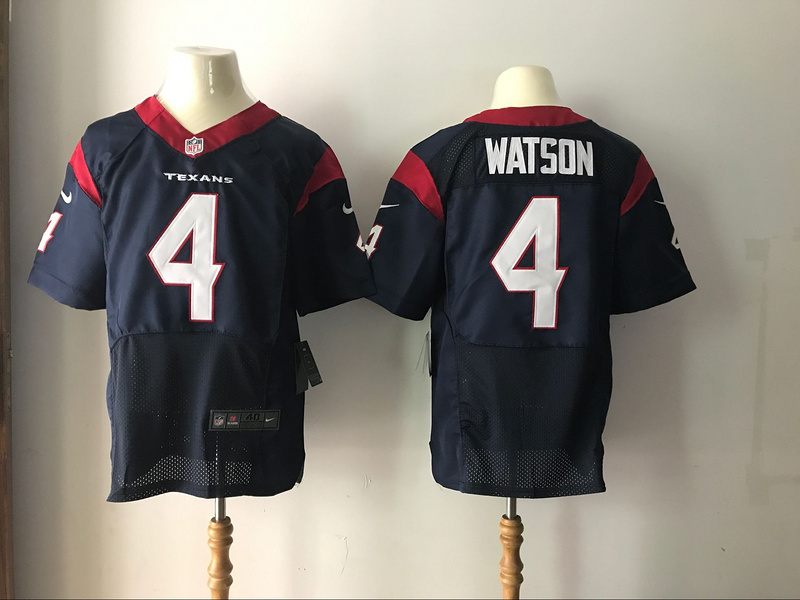  Houston Texans 4 Deshaun Watson Elite Navy Blue Team Color NFL Jersey