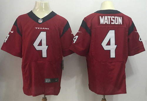  Houston Texans 4 Deshaun Watson Elite Red Alternate NFL Jersey