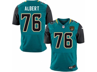  Jacksonville Jaguars 76 Branden Albert Elite Teal Green Team Color NFL Jersey