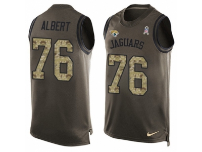  Jacksonville Jaguars 76 Branden Albert Limited Green Salute to Service Tank Top NFL Jersey