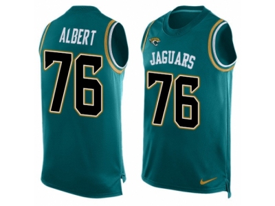 Jacksonville Jaguars 76 Branden Albert Limited Teal Green Player Name Number Tank Top NFL Jersey