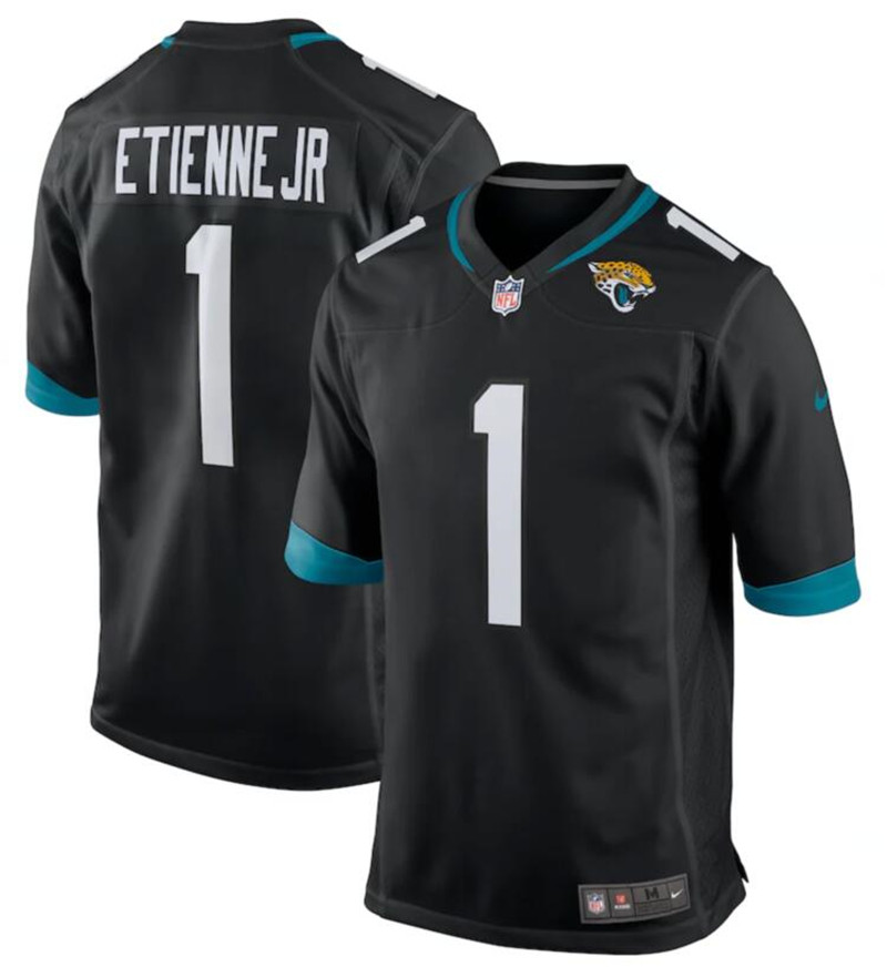 Nike Jaguars 1 Travis Etienne Black 2021 NFL Draft Vapor Untouchable Limited Jersey