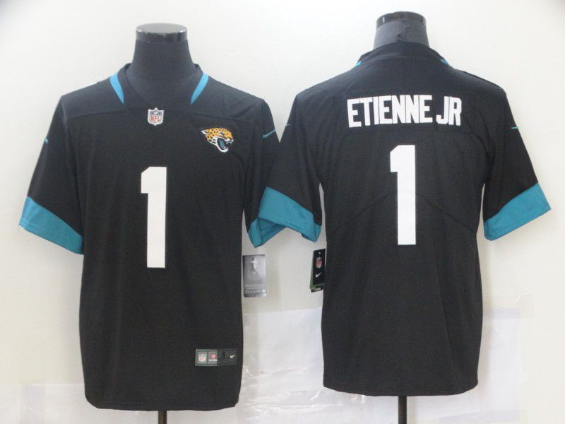 Nike Jaguars 1 Travis Etienne Jr Black Vapor Untouchable Limited Jersey