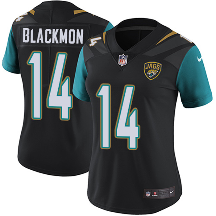  Jaguars 14 Justin Blackmon Black Alternate Women Vapor Untouchable Limited Jersey