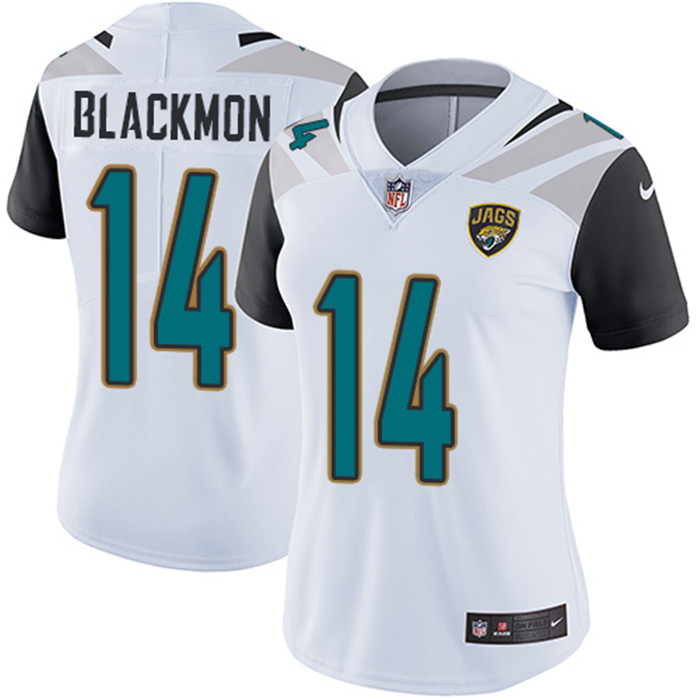  Jaguars 14 Justin Blackmon White Women Vapor Untouchable Limited Jersey