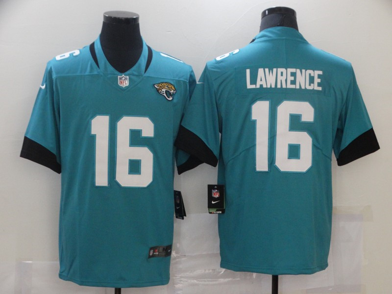 Nike Jaguars 16 Trevor Lawrence Teal 2021 Draft Vapor Limited Jersey