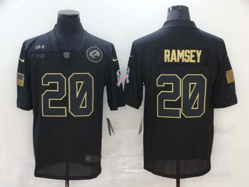 Nike Jaguars 20 Jalen Ramsey Black 2020 Salute To Service Limited Jersey