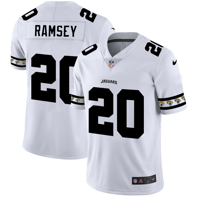 Nike Jaguars 20 Jalen Ramsey White Team Logos Fashion Vapor Limited Jersey