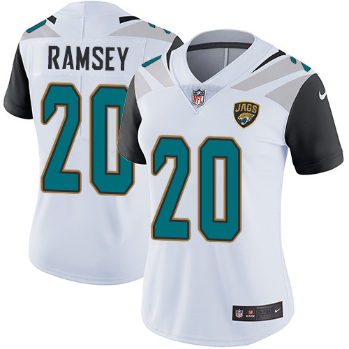  Jaguars 20 Jalen Ramsey White Women Vapor Untouchable Limited Player Jersey